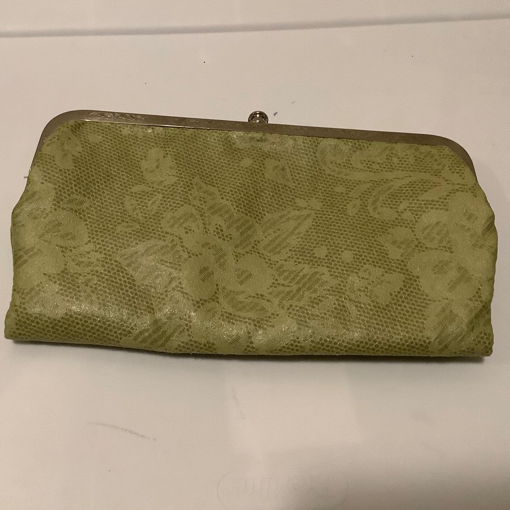 Clutch Wallet| Chartreuse Lace Embossed Print Feminine